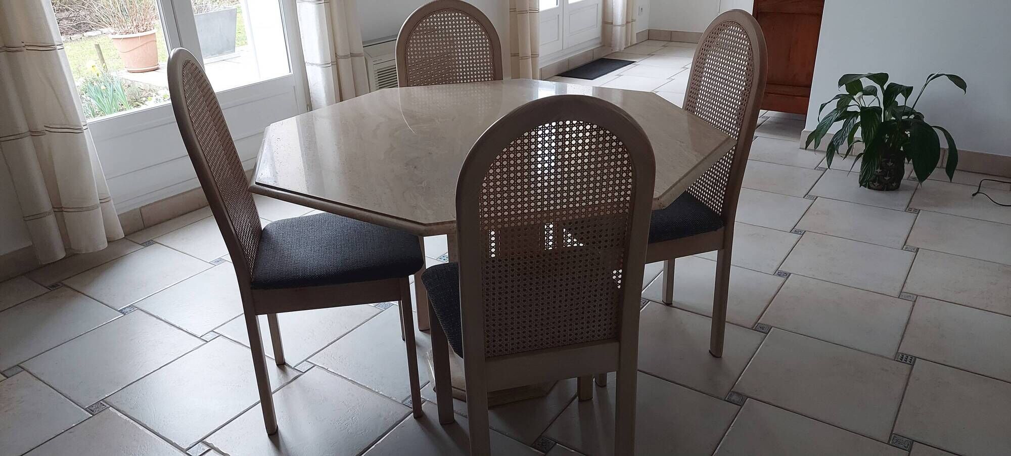 Travertine table