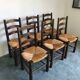 6 chaises brutalistes de Georges Robert, 1960