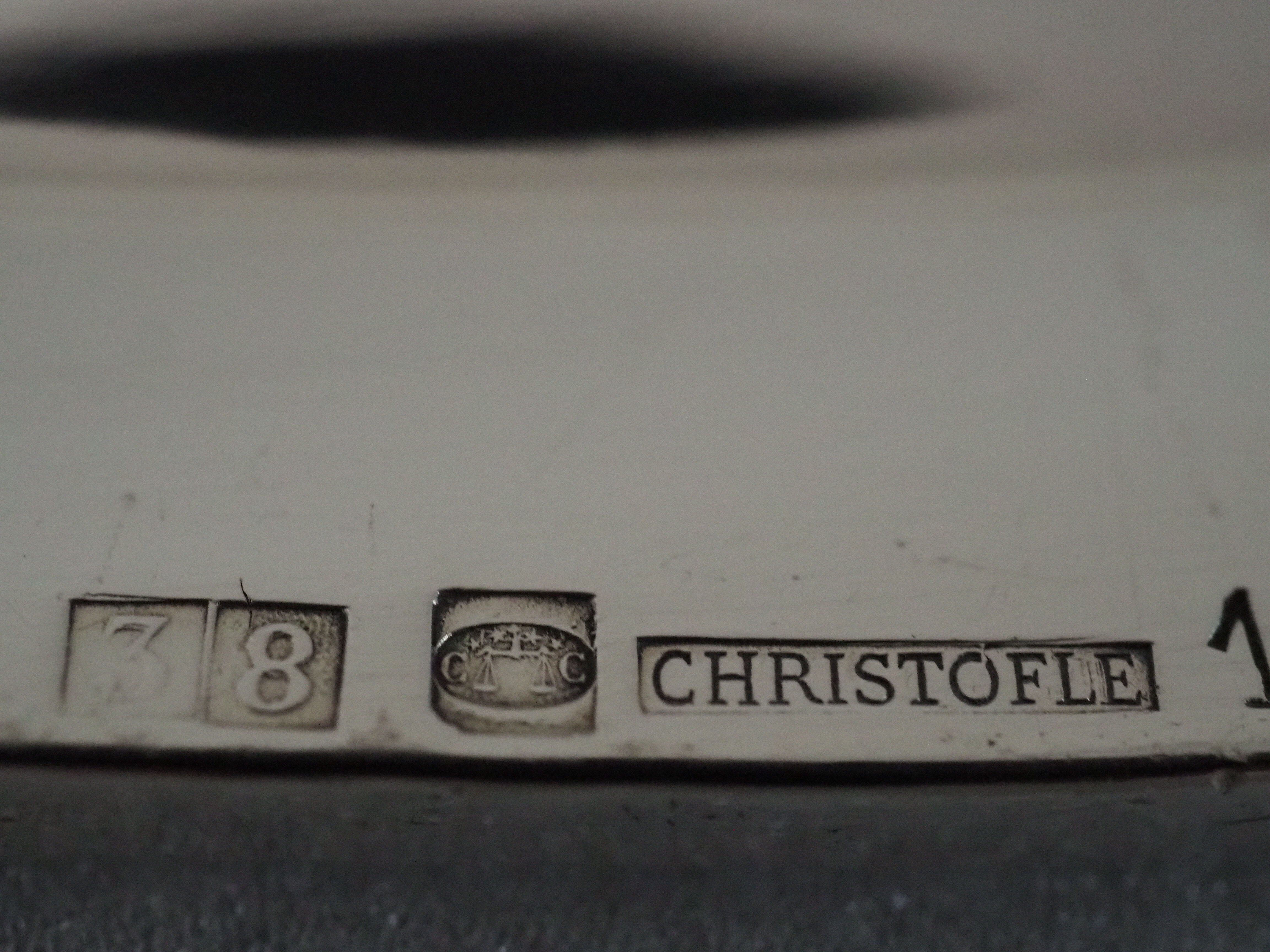 Monogrammed, oval-shaped dish - Chinon fillets collection - Christophle