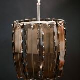 Vintage VECA Murano Glass Chandelier - 1970s Italian Pendant Lamp