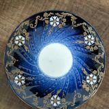 Set of two large Lunéville cups and saucers