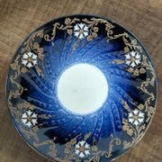 Set of two large Lunéville cups and saucers