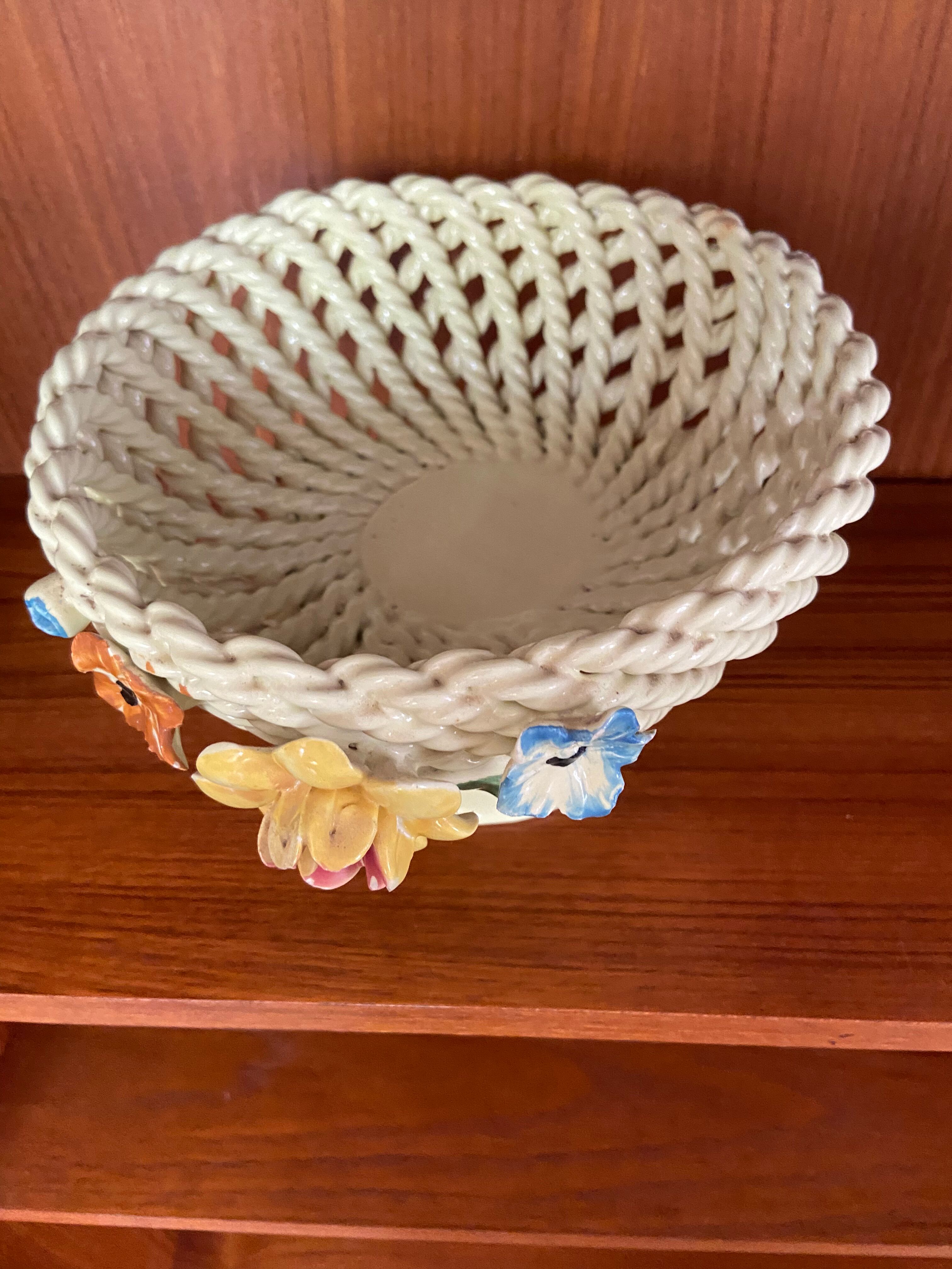 Braided earthenware cut and vintage slip