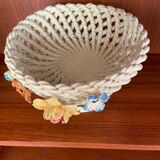 Braided earthenware cut and vintage slip
