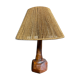 Wooden lamp by Olivier 70s
