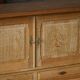 Brutalist Danish enfilade from the mid-century in oak by Henning Kjærnulf, 1960s.