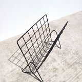 Metal wire magazine rack 1980