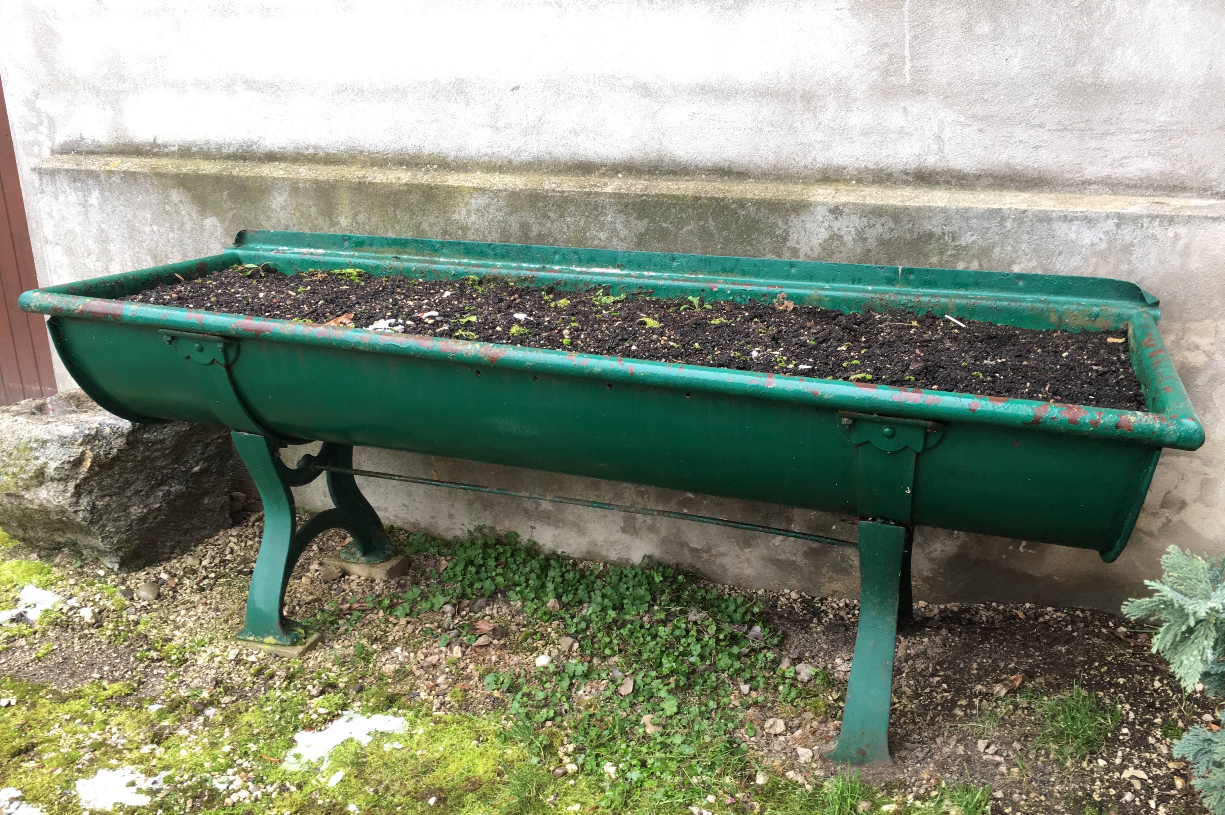 Large industrial gardener on feet