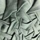 Vintage green hand-pleated round cushion