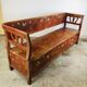 Antique painted wooden valve bench