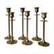 6 german brass candleholders