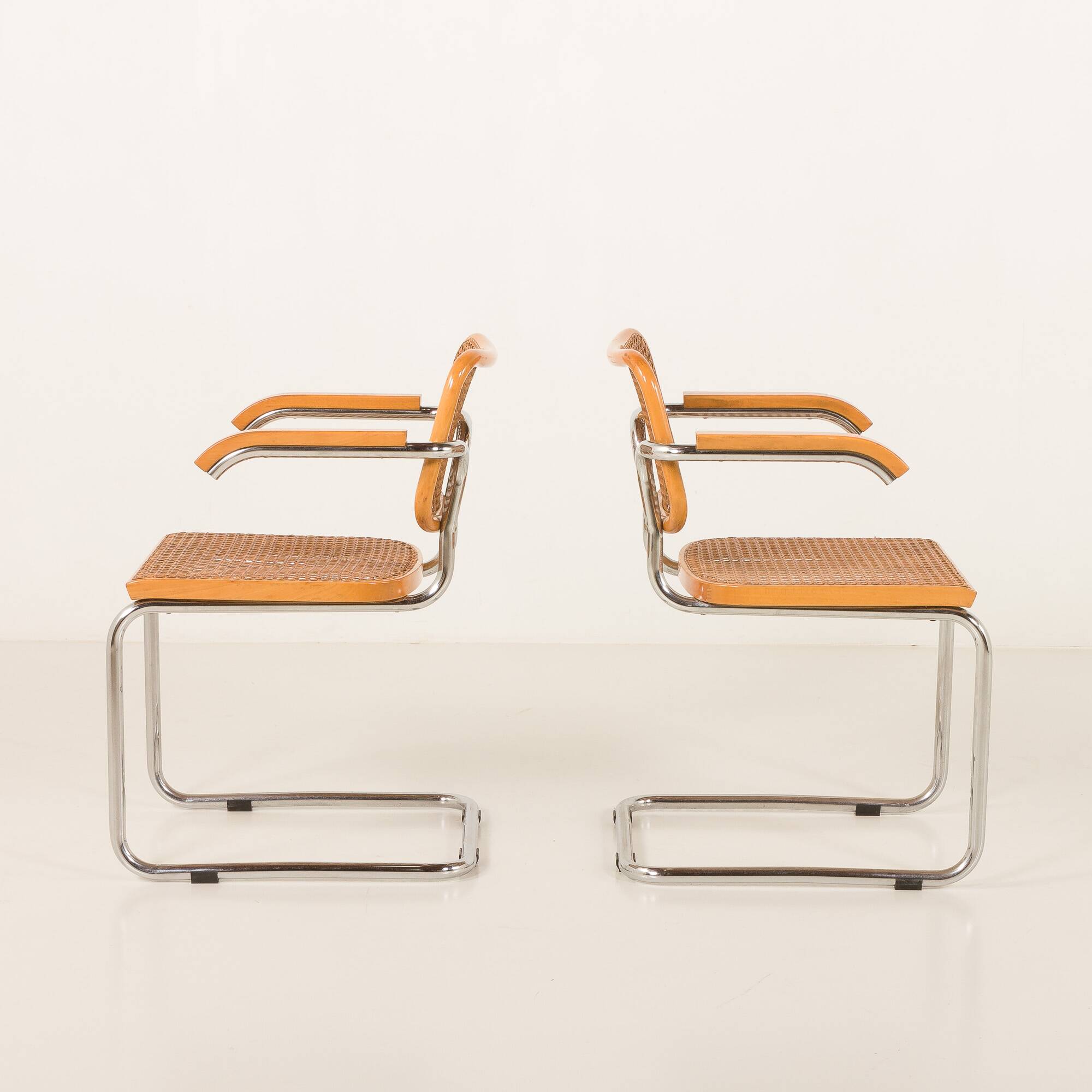 Pair of Italian vintage Ceska chairs by Gavina, 1960s