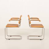 Pair of Italian vintage Ceska chairs by Gavina, 1960s