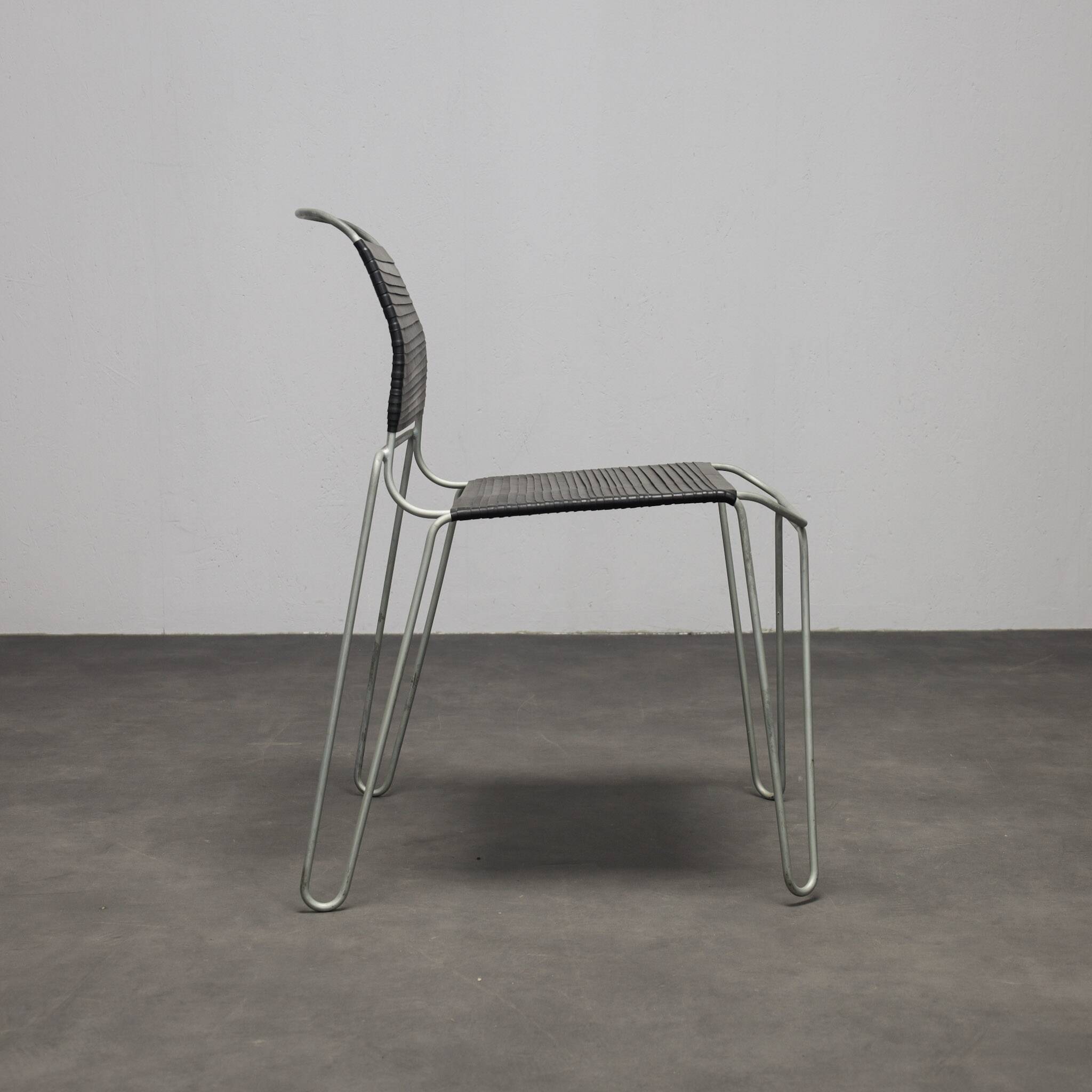 Rare pair of “Rubber Band” chairs by Tom Dixon