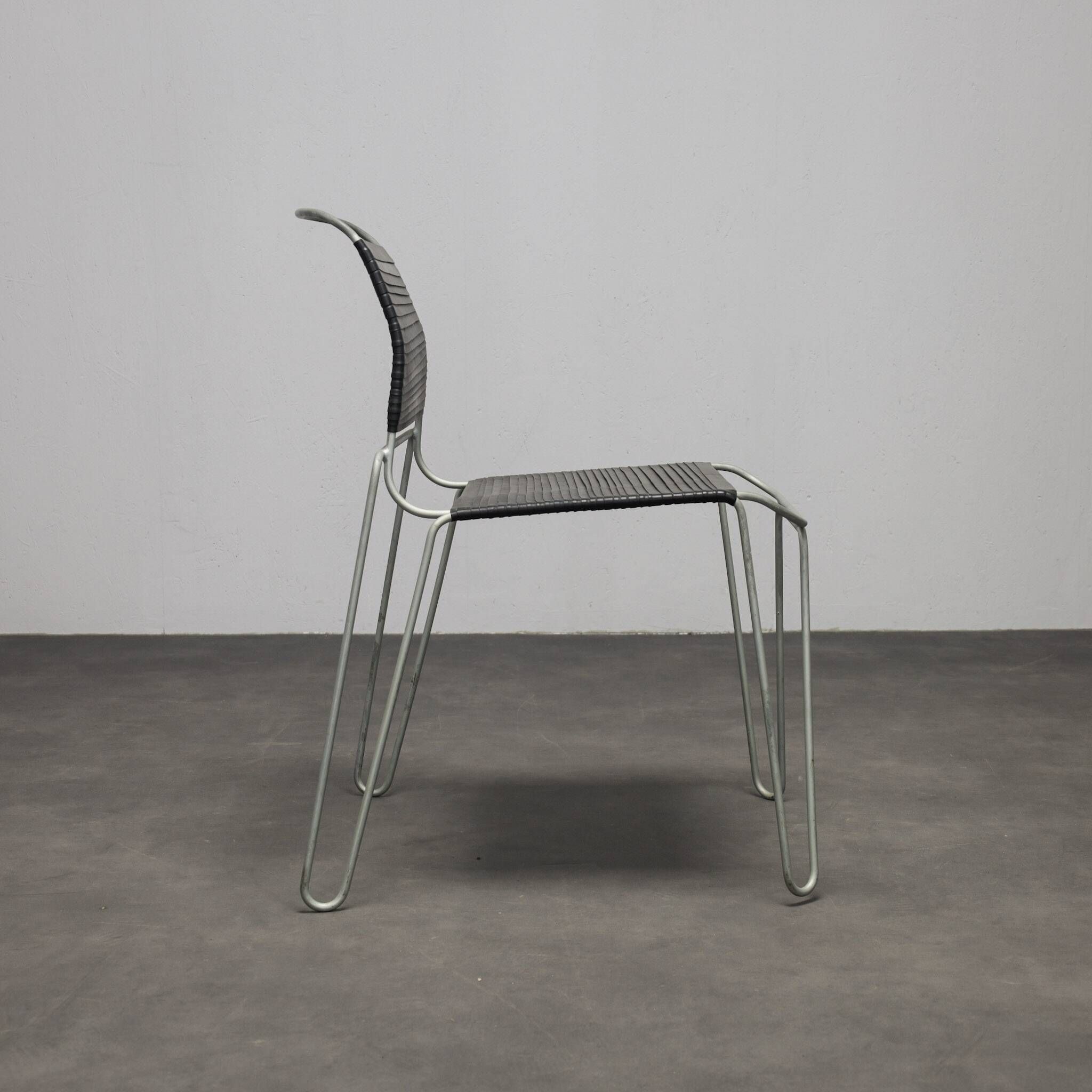 Rare pair of “Rubber Band” chairs by Tom Dixon