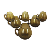 Set of 6 asymmetrical amber lenses