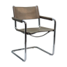 Fauteuil par Matteo Grassi cuir gris