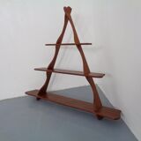 Mid-Century Triangular Teak Wall Shelf, Germany, 1960s