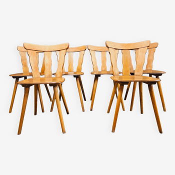 Série de 6 chaises bistrot année 1970