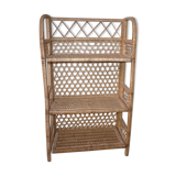 Rattan and wicker folding shelf