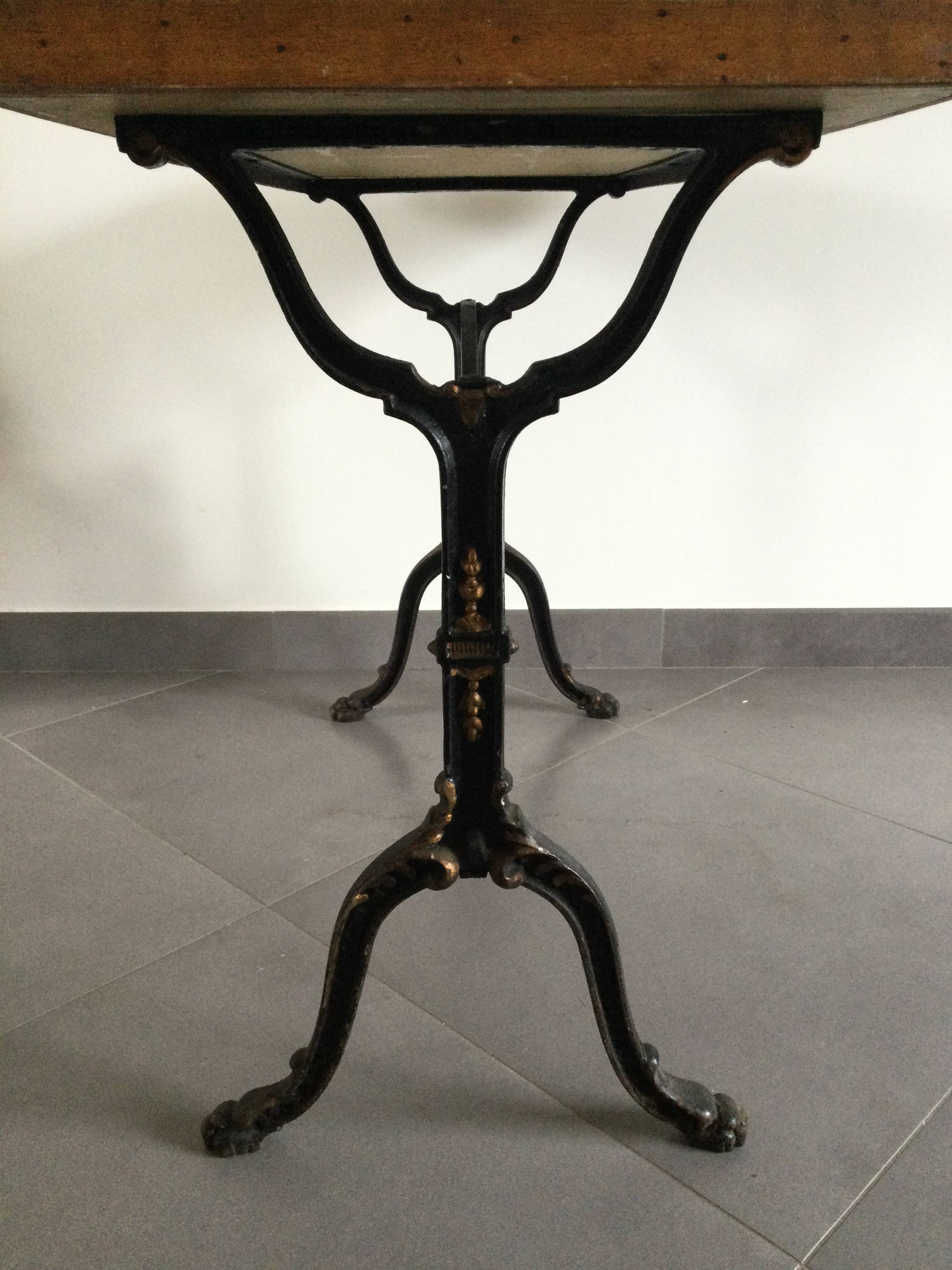 Wrought iron bistro table