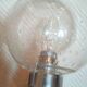 Pair of bubbled glass and inox wall lamps Doria Leuchten design 70s