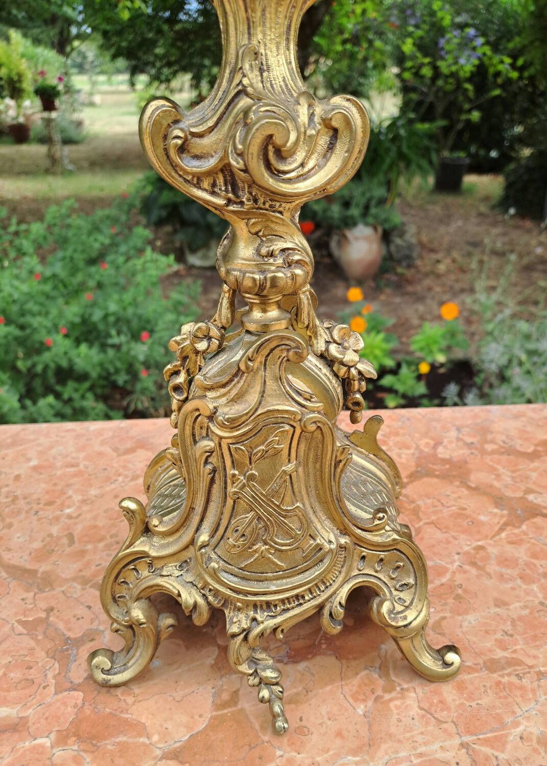 Napoleon III bronze candlestick