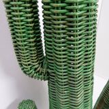 Hand-woven rattan "Saguaro" cactus sculpture 1970 - H:152cm