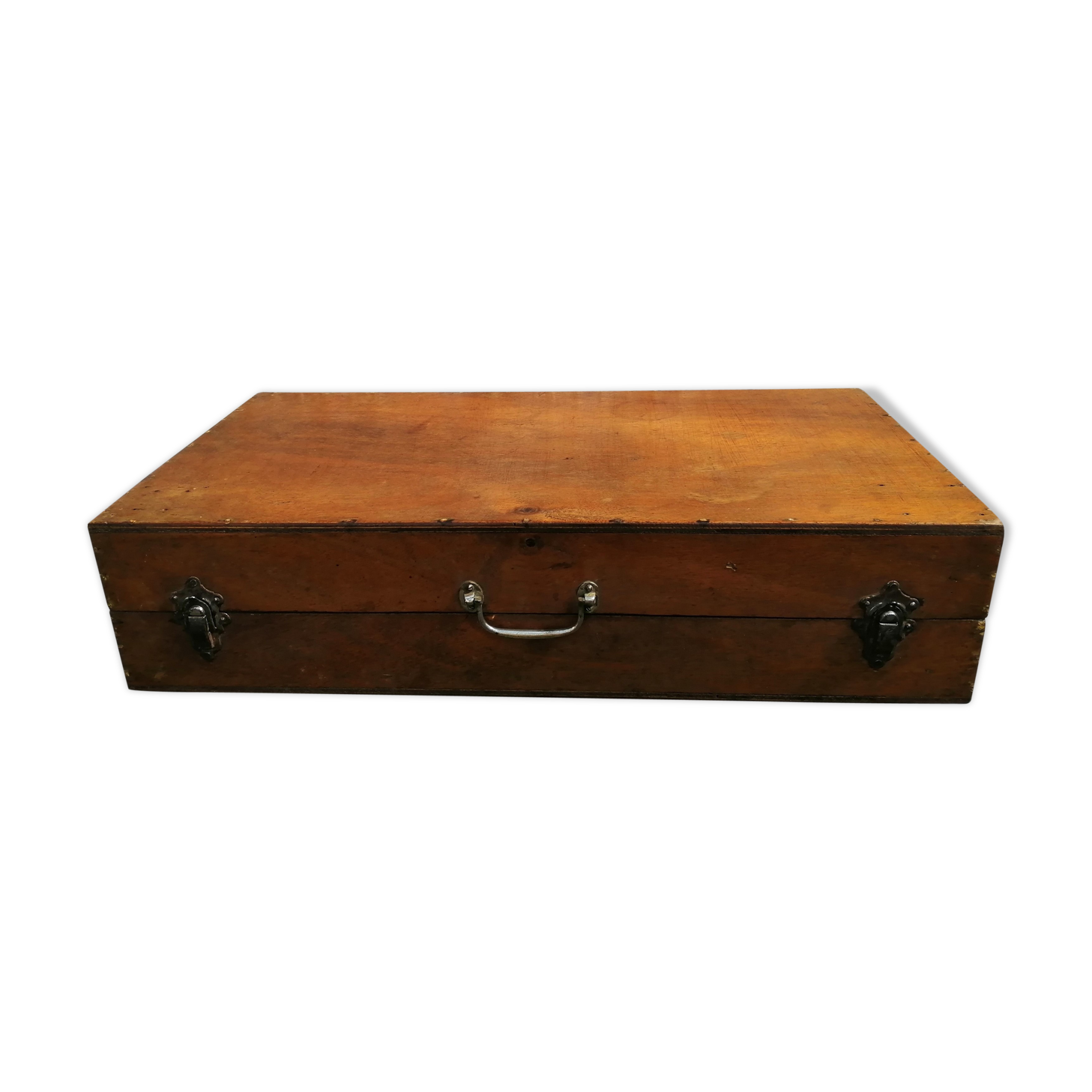 antique wooden suitcase