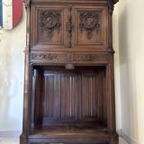HAENTGES FRÈRES Renaissance style cabinet in carved walnut, late 19th century