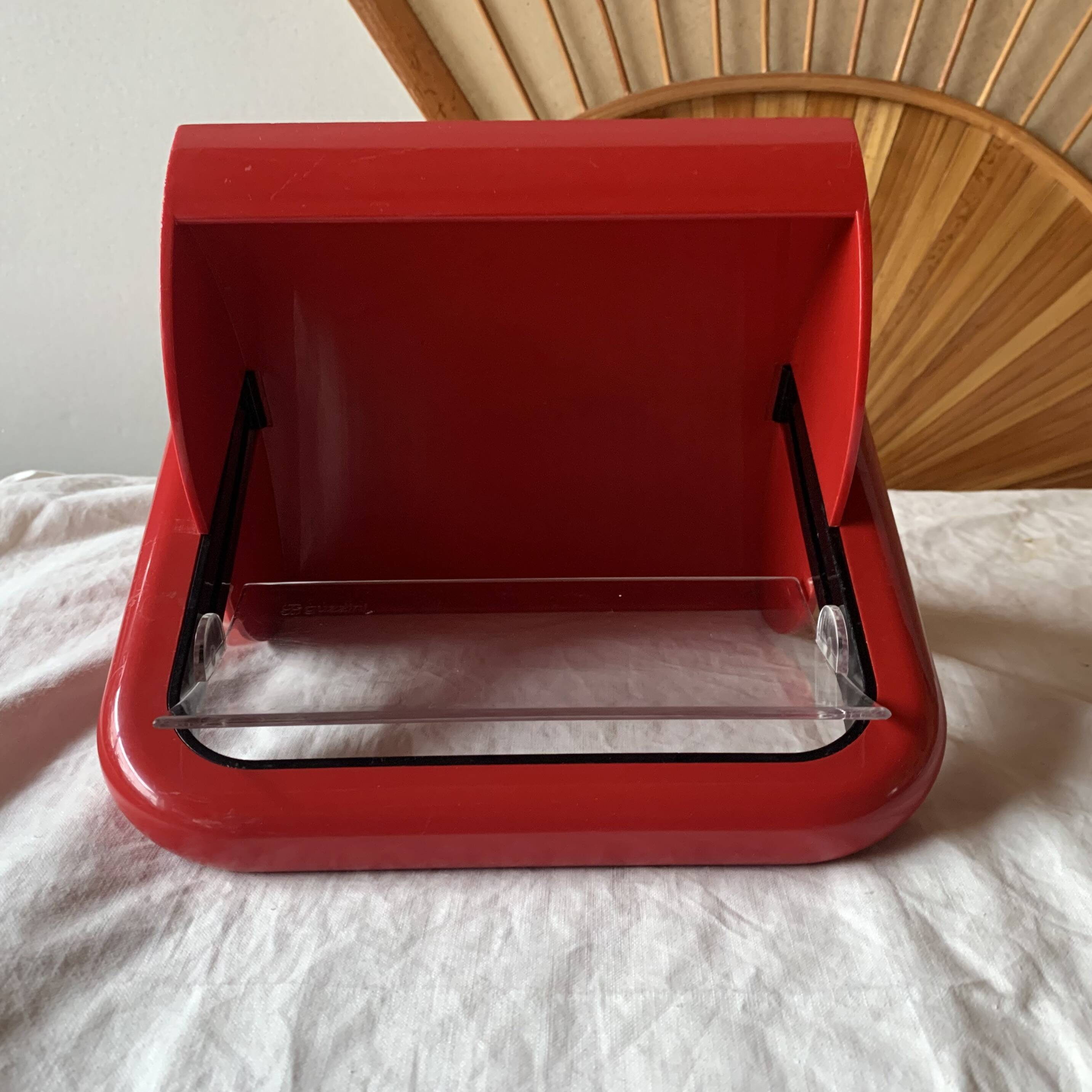Vintage Guzzini napkin holder in plastic and plexiglass