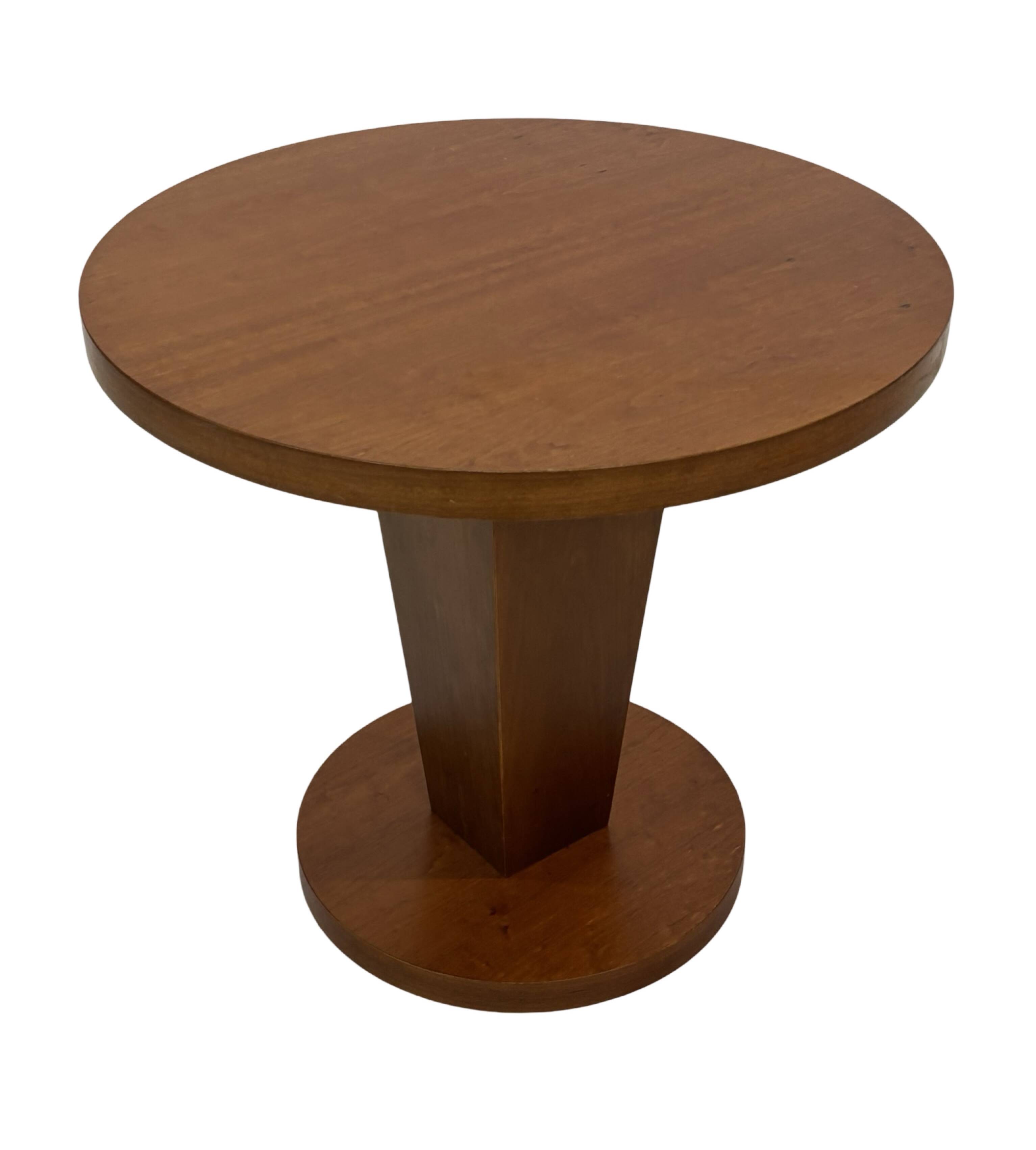 Vintage side table art deco style 80s wood minimalist design