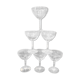 Set of six crystal cups