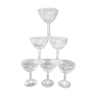 Set of six crystal cups