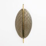 Pair of Modern Italian Murano Glass and Brass Sconces