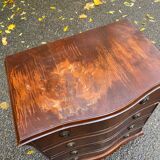 English chest of drawers in dark wood with 4 drawers, 70cm