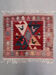 Vintage Turkish mini kilim 65x70 cm wool small Square kelim 2567
