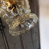 Vintage molded glass wall light