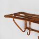 1960s Czechoslovak Rattan Wall Coat & Hat Rack, ÚLUV
