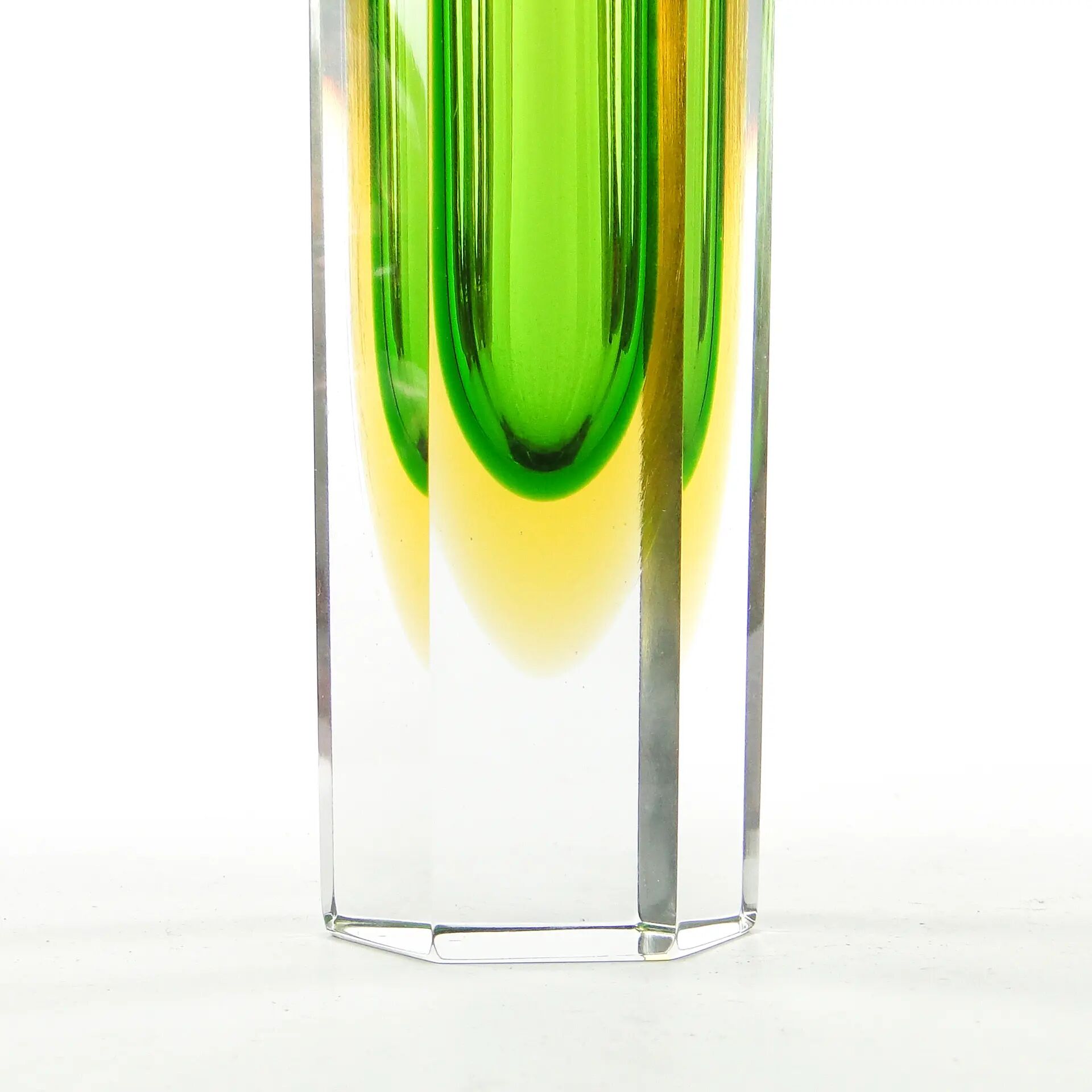 Sommerso vase, Murano glass, designed by F. Poli, Italy, 1950s
