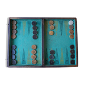 Backgammon français des 1930-1940 vintage jeu de table / jeu de société