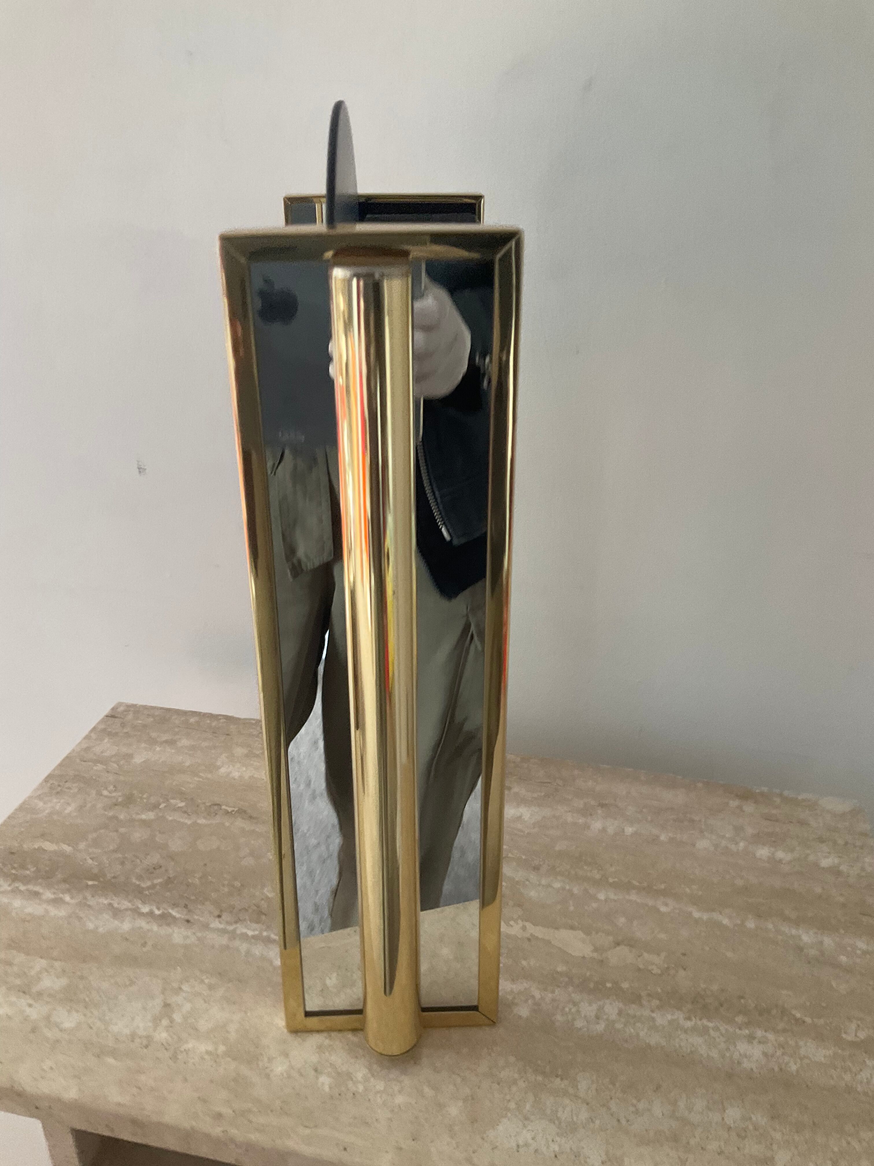 Hollywood Regency clock by Nufa Holland in brass 70s-80s