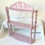 Carved wooden wall shelf