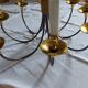 Chandelier design 8 gold brass metal lights