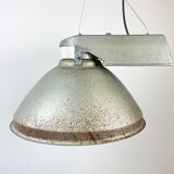 Industrial Factory Pendant Lamp with Frosted Glass Cover, 1970s