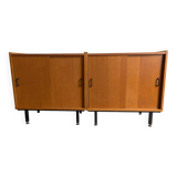 Paire de buffets modernistes en bois