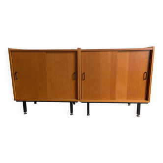 Paire de buffets modernistes en bois
