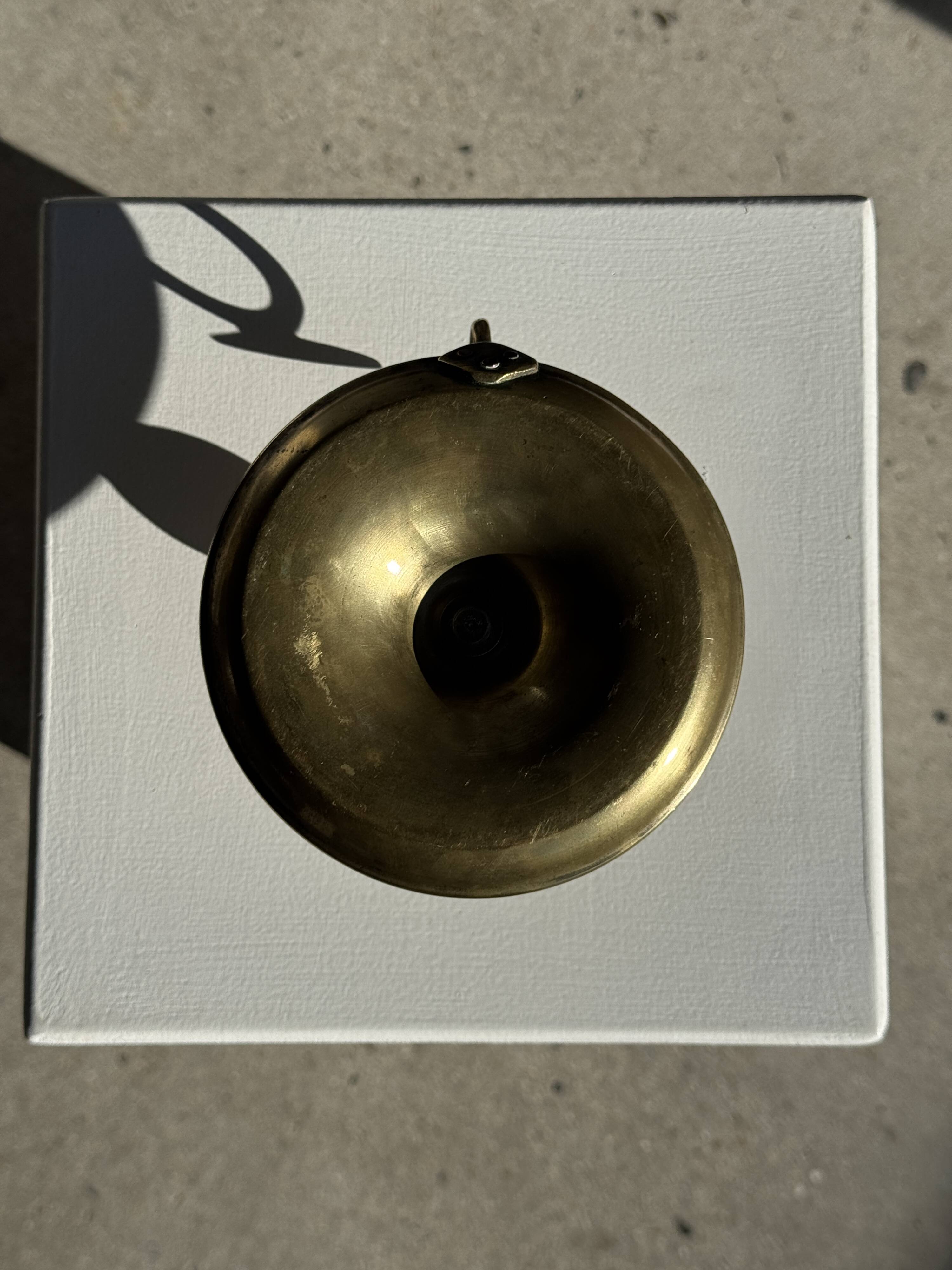 Antique gold hand candlestick H8 D14