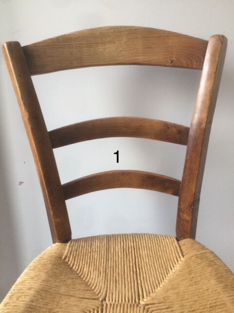 Wooden farm chairs pair