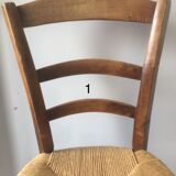 Wooden farm chairs pair